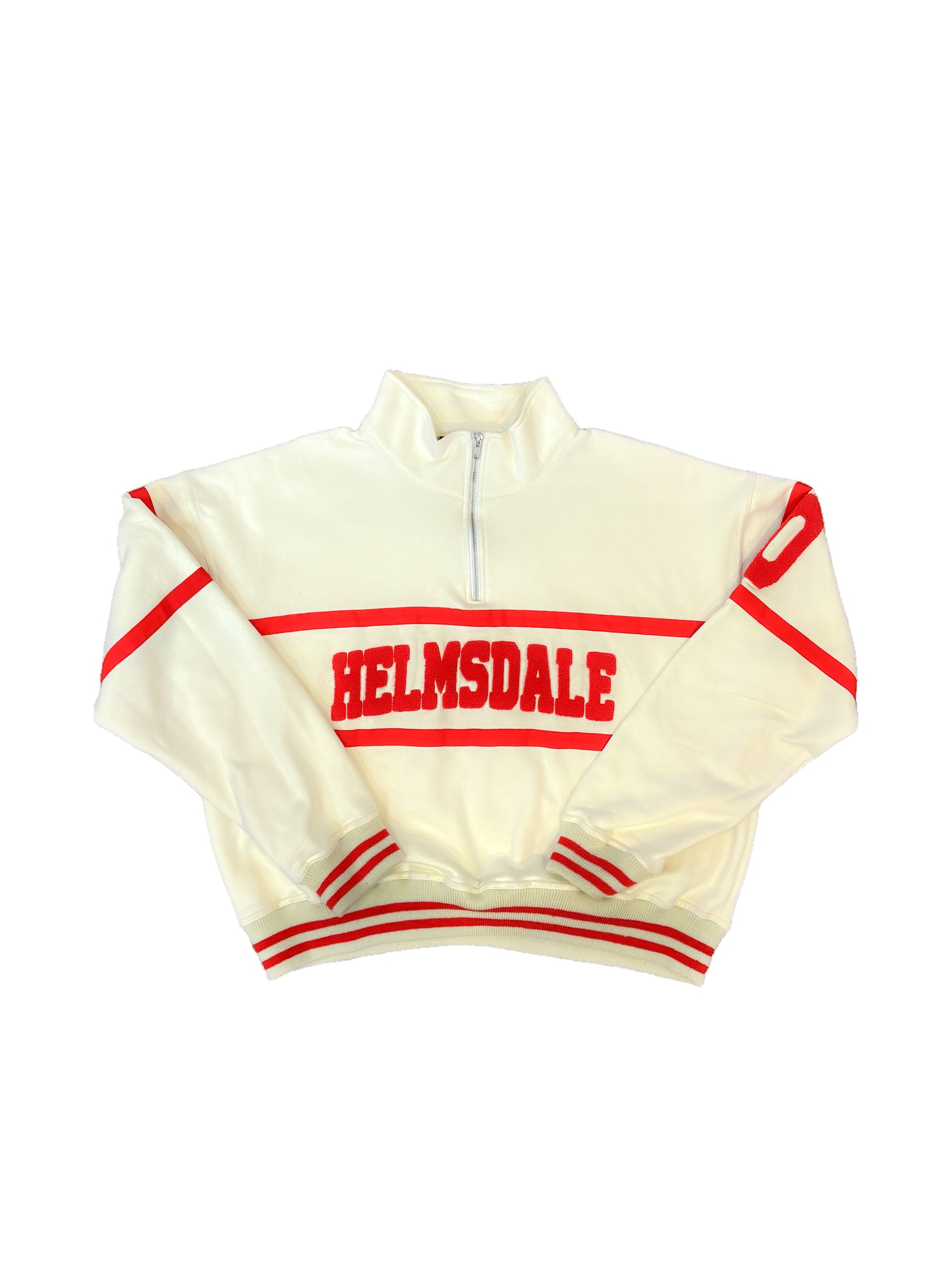 Quarter Zip Sweater (Red/Sail)