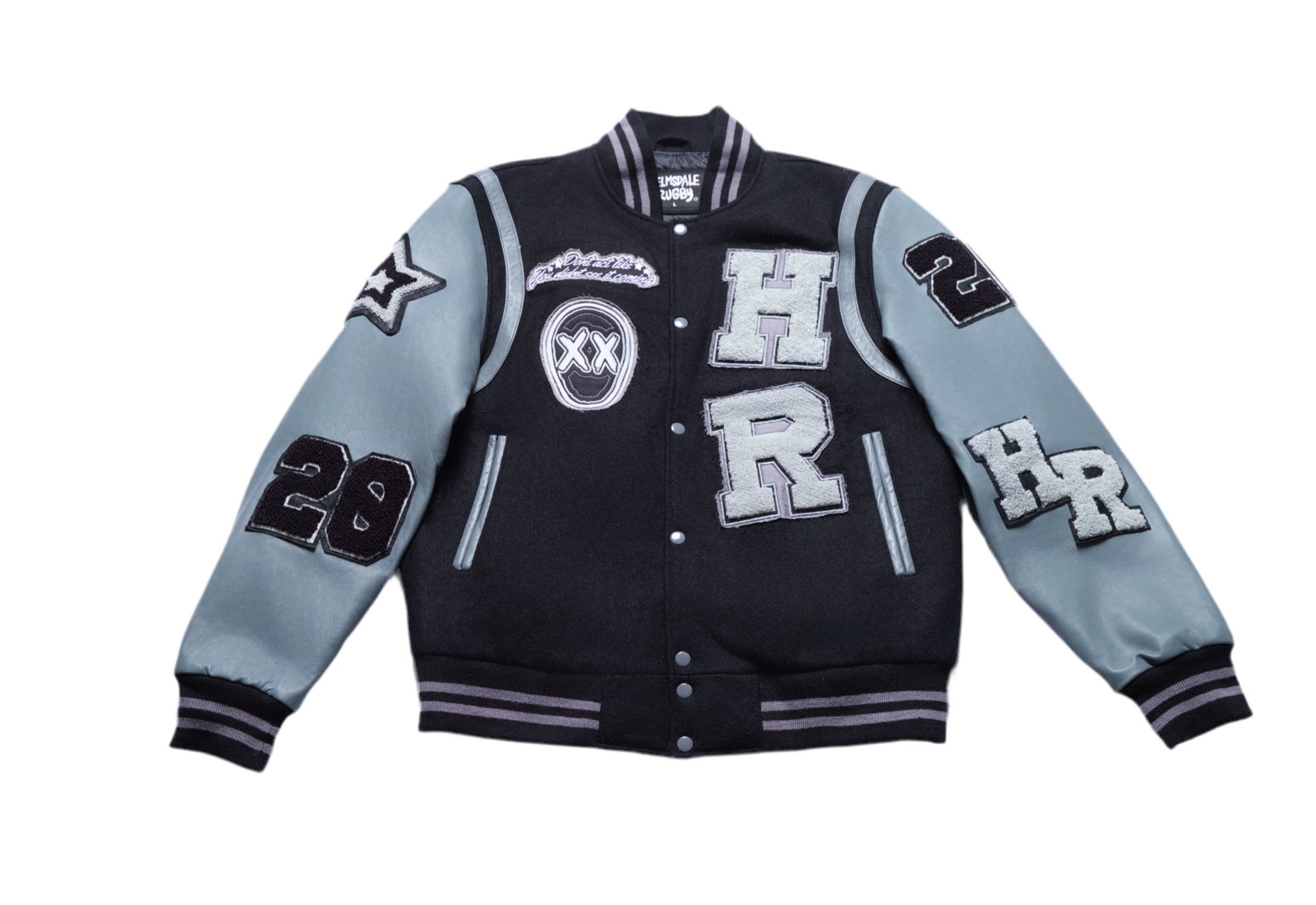 Black Seeing It Coming Varsity Jacket
